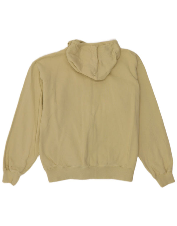 Maglione con cappuccio e zip oversize da donna Asics UK 10 piccolo in cotone giallo