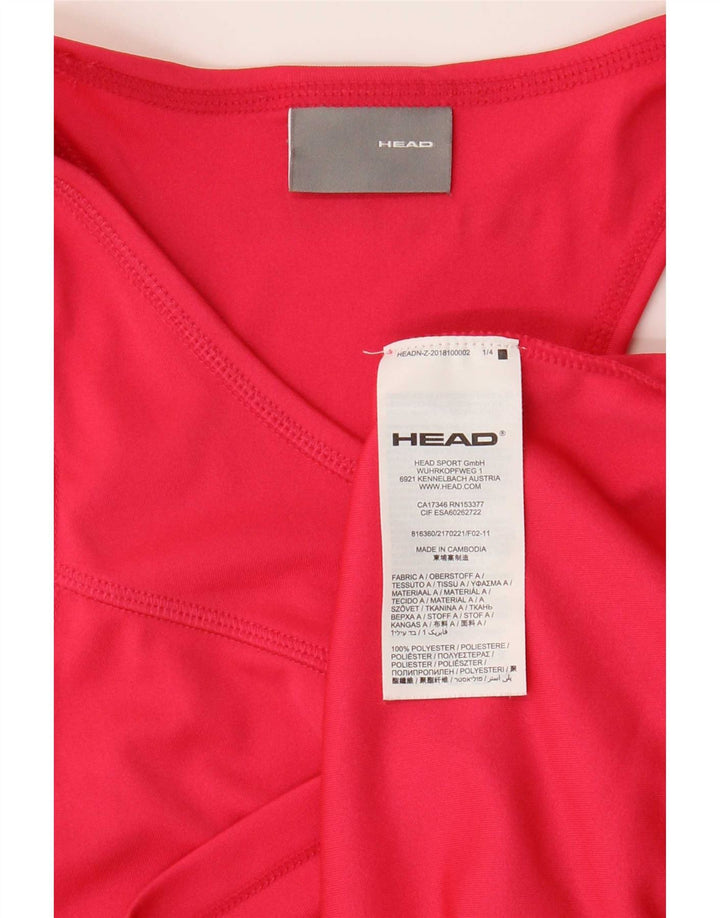 Canotta da donna HEAD UK 8 piccola in poliestere rosa