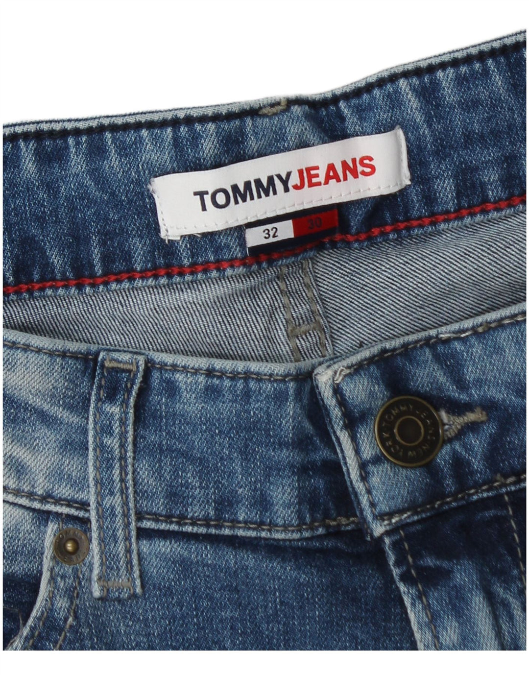 Jeans dritti da uomo Tommy Hilfiger W32 L30 cotone blu