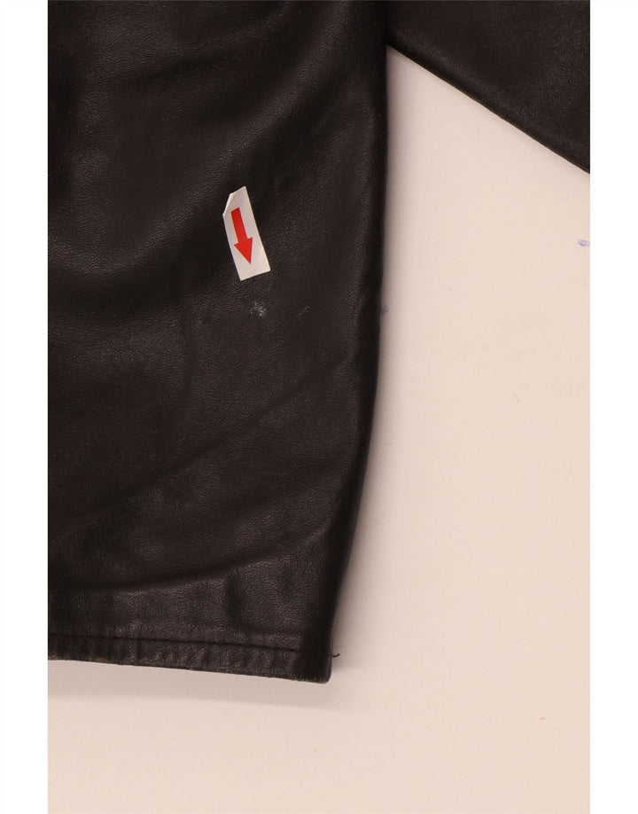 Giacca in pelle da donna Sasch UK 14 grande in pelle nera