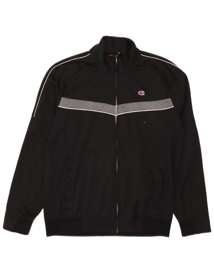 Giacca da tuta da uomo Champion XL Poliestere color block nero
