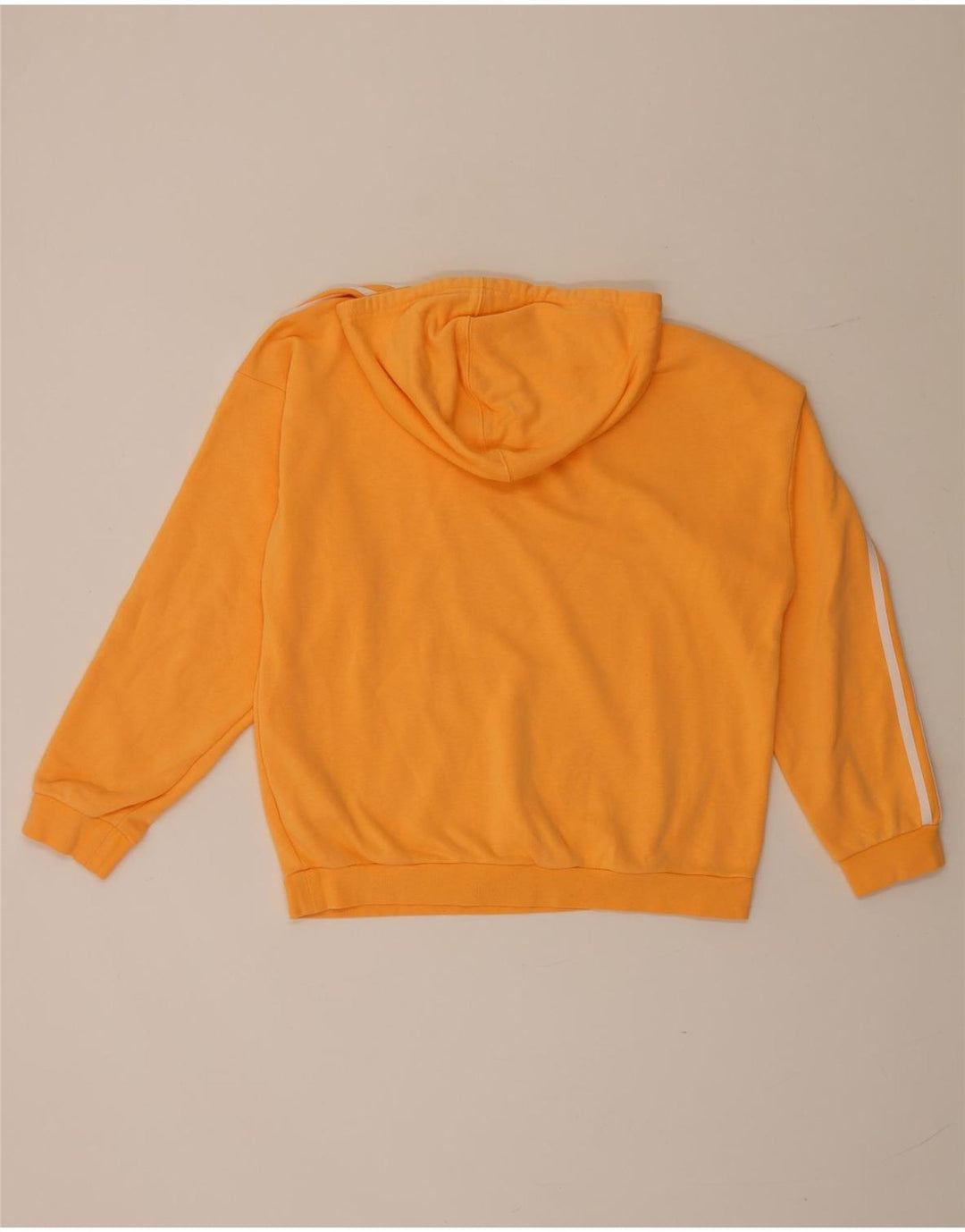 Felpa con cappuccio oversize da donna Adidas UK 12 cotone arancione medio