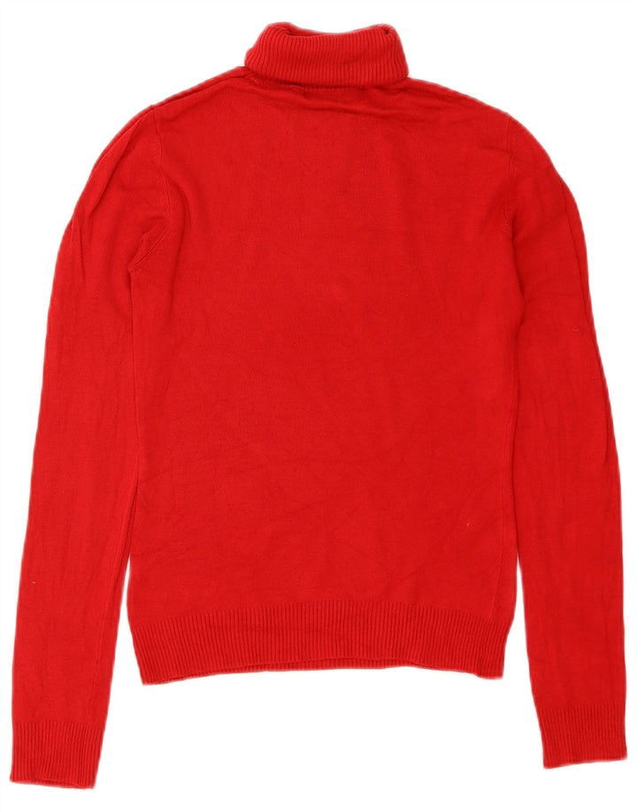Maglione maglione collo alto da donna Zara UK 10 piccolo rosso