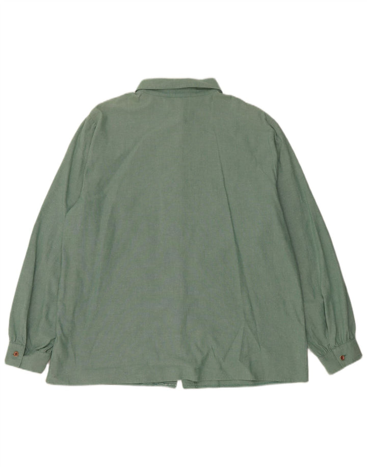 Camicia ampia da donna Petressa EU 44 XL cotone floreale verde