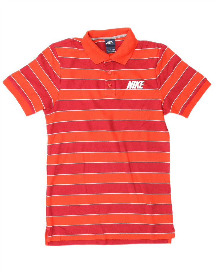 Polo grafica da uomo Nike piccola a righe rosse