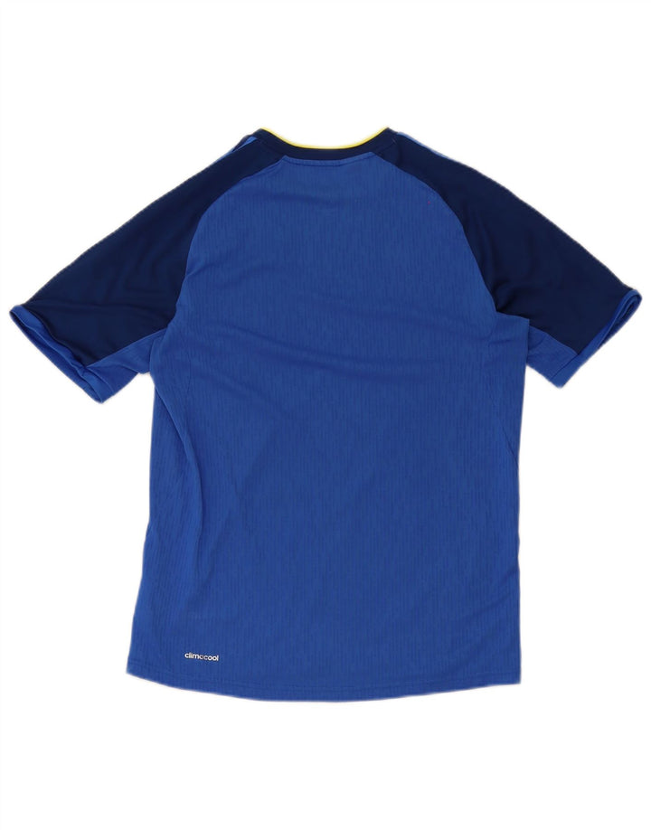 Maglietta Adidas Climacool da ragazzo, 15-16 anni, in poliestere color block blu