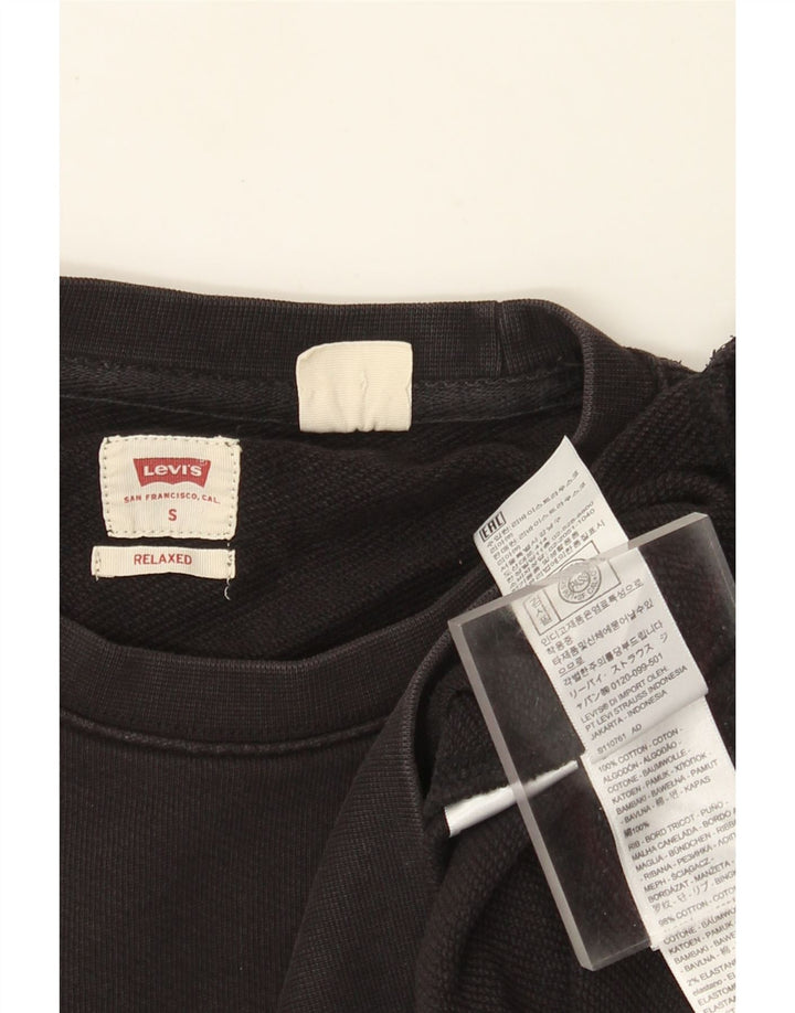 Levi's Uomo Felpa con grafica rilassata Maglione piccolo nero