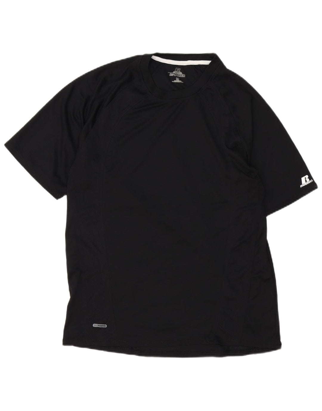 T-shirt da uomo RUSSELL ATHLETIC Top medio nero in poliestere