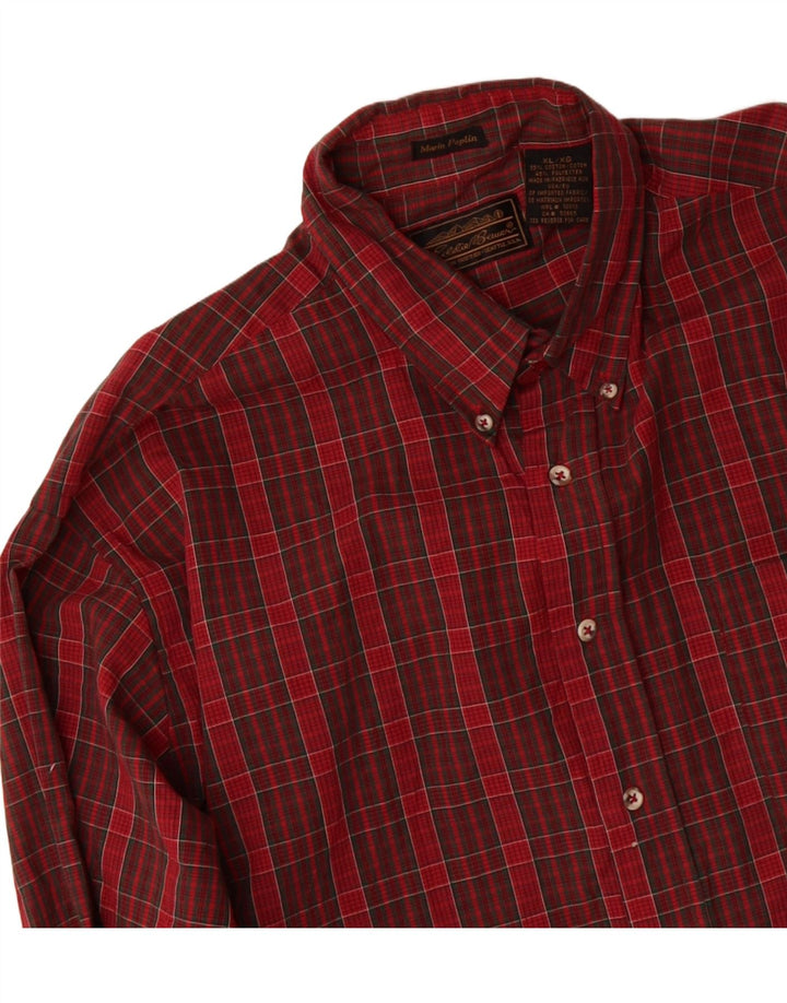 EDDIE BAUER Mens Shirt XL Red Check Cotton Vintage Eddie Bauer and Second-Hand Eddie Bauer from Messina Hembry 