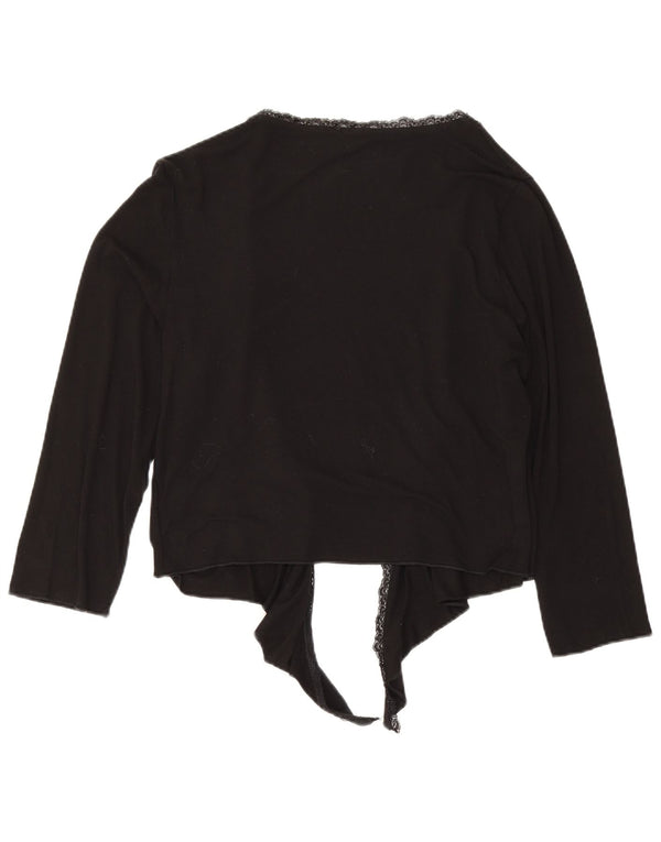 Maglione cardigan con cravatta frontale da donna Phase Eight UK 14 Viscosa nera media