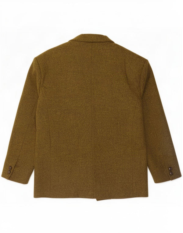 Giacca blazer vintage da uomo a 2 bottoni IT 50 grande lana kaki