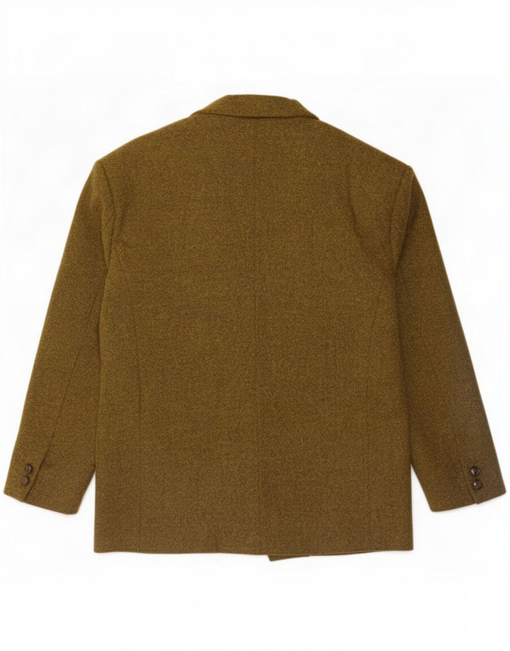 Giacca blazer vintage da uomo a 2 bottoni IT 50 grande lana kaki