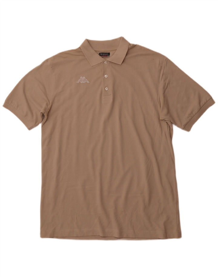 Polo da uomo KAPPA XL in cotone marrone