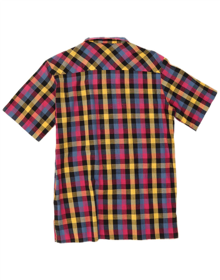 Camicia a maniche corte da uomo Wrangler taglia 37 14 1/2 piccolo percalle multicolore
