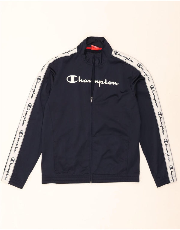 Giacca superiore della tuta da ragazzo Champion 15-16 anni 2XL Blu navy Colourblock