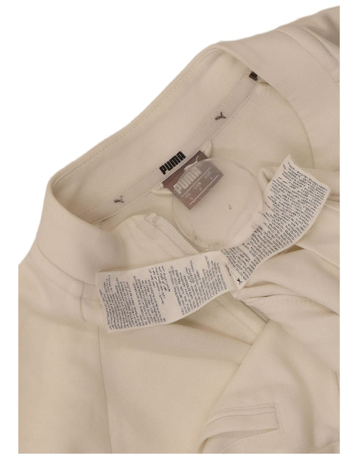 Giacca da tuta oversize corta da donna Puma UK 10 piccola poliestere bianco