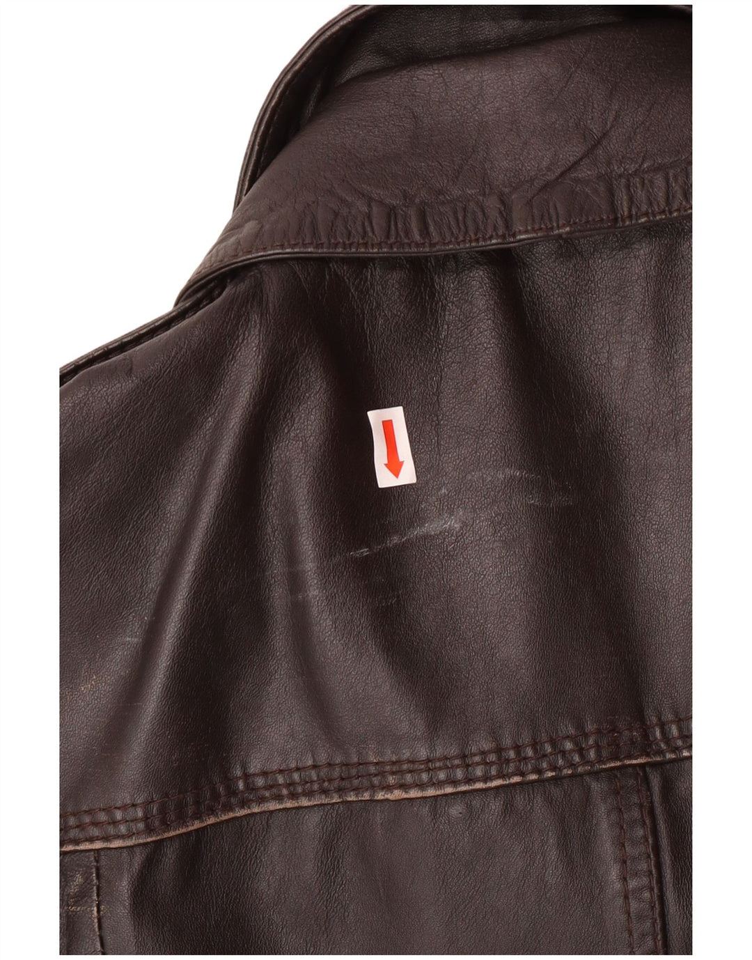 Giacca in pelle militare da uomo Superdry UK 40 grande in pelle marrone