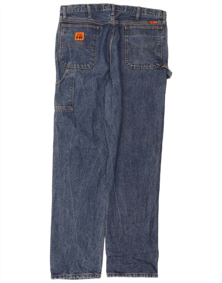 Jeans dritti da uomo WRANGLER W38 L36 cotone blu