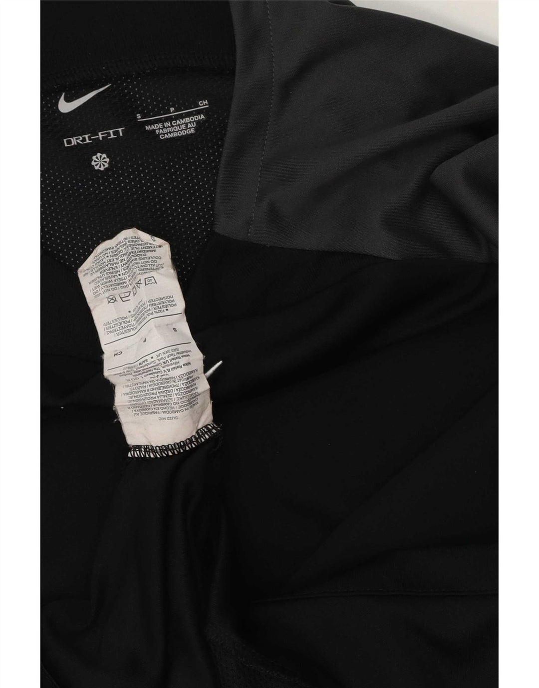 T-shirt grafica Nike Dri Fit da uomo, piccola, in poliestere color block nero