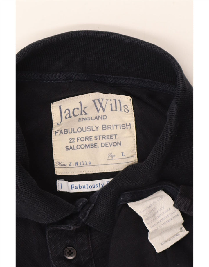 Polo da uomo Jack Wills grande in cotone blu navy