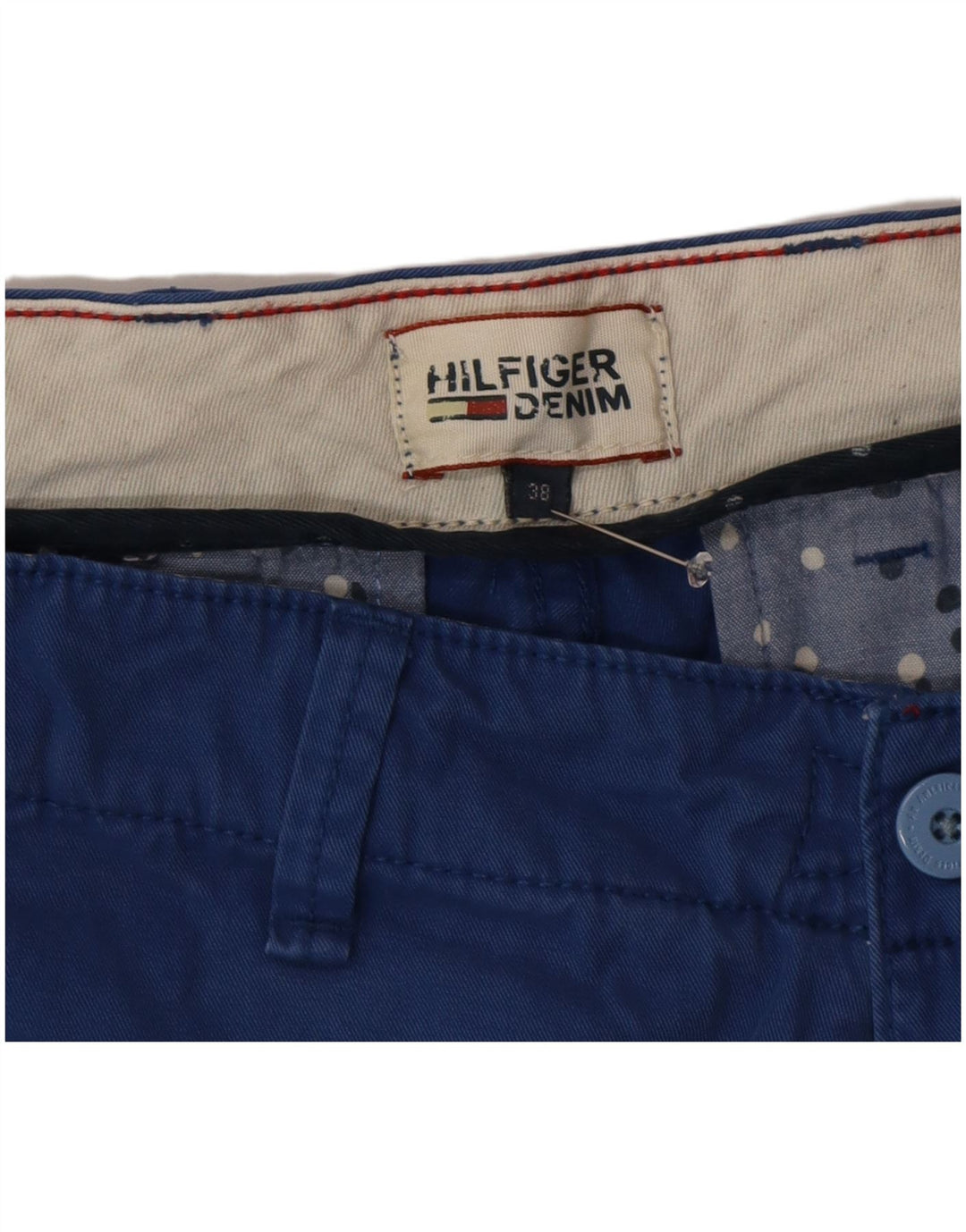 TOMMY HILFIGER Pantaloncini chino da uomo W38 XL Cotone blu