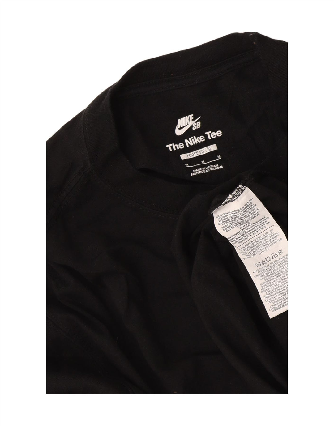 Top Nike da uomo con vestibilità ampia grafica a maniche lunghe in cotone nero medio