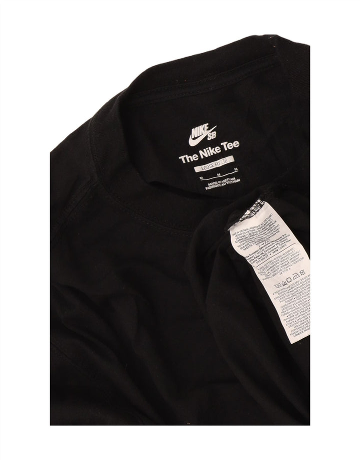 Top Nike da uomo con vestibilità ampia grafica a maniche lunghe in cotone nero medio