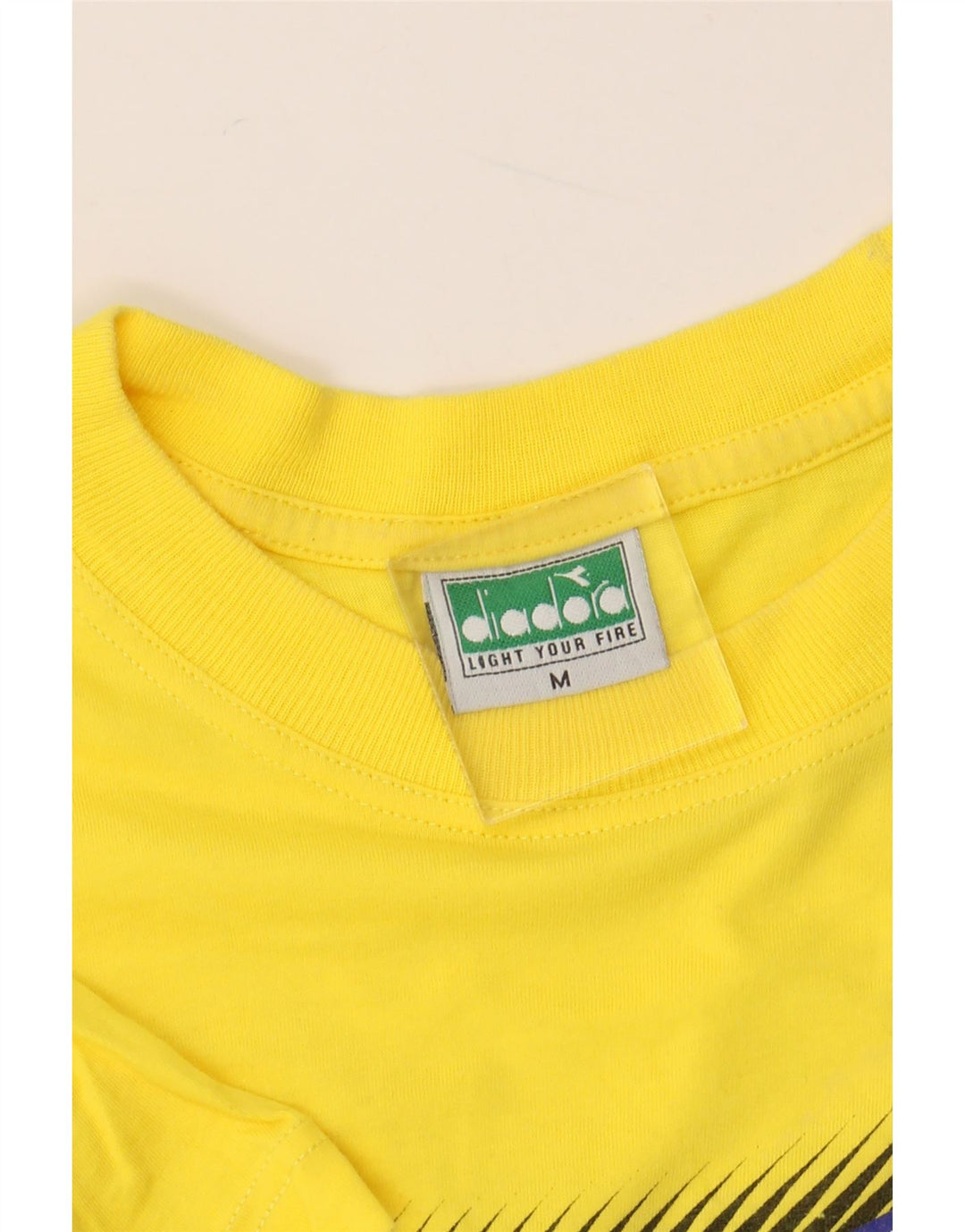 DIADORA T-shirt grafica da uomo Top in cotone giallo medio