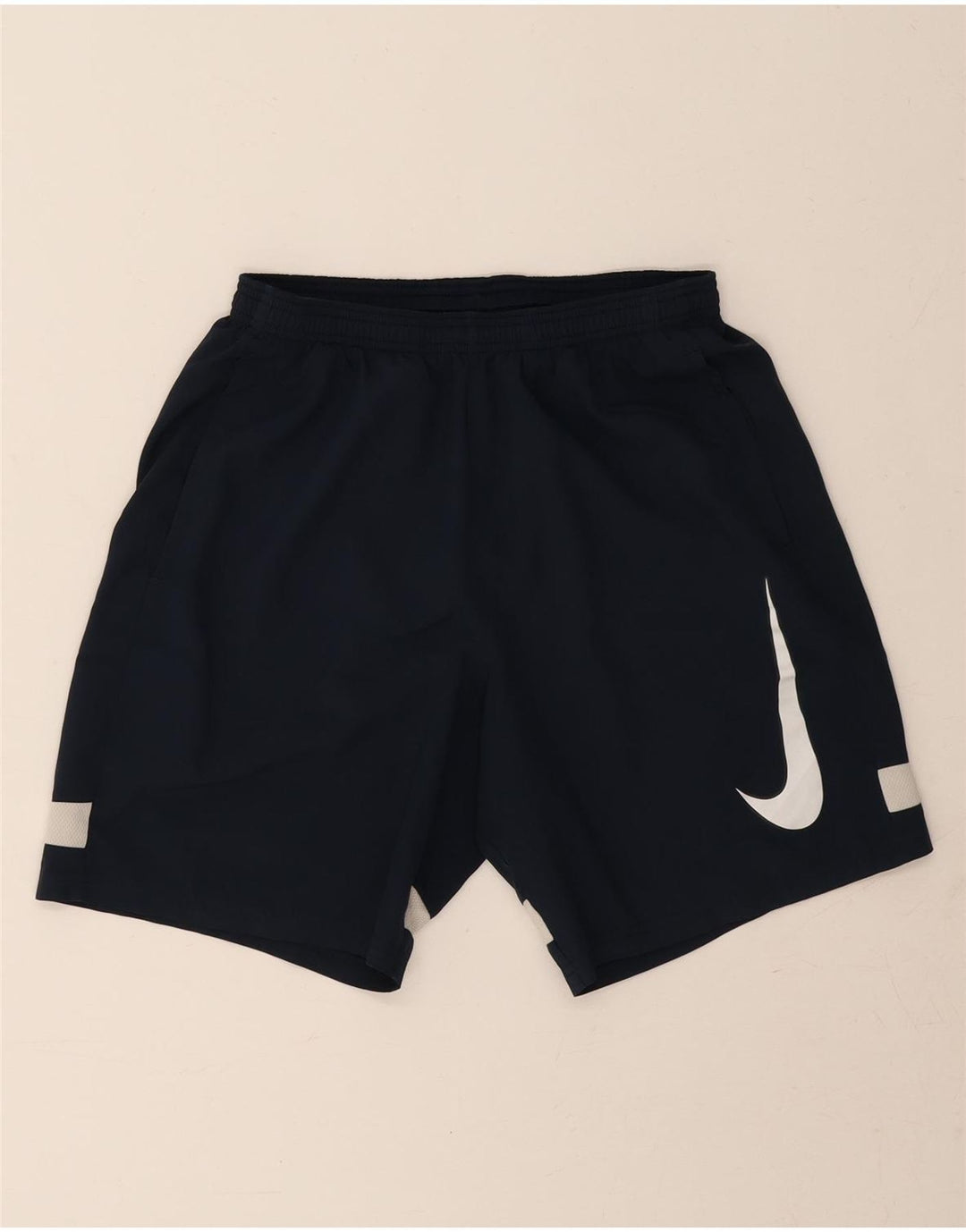 Pantaloncini sportivi grafici Nike da uomo, poliestere color block medio blu navy