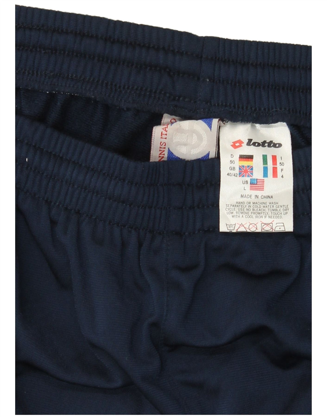 Pantaloni da tuta da uomo LOTTO UK 40/42 Large in poliestere blu navy