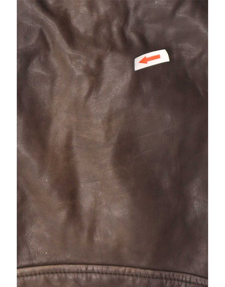 Giacca da motociclista in pelle da uomo All Saints UK 40 grande in pelle nera