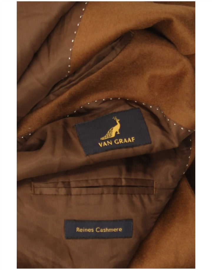 Giacca blazer da uomo a 3 bottoni VAN GRAAF UK 42 XL marrone cashmere
