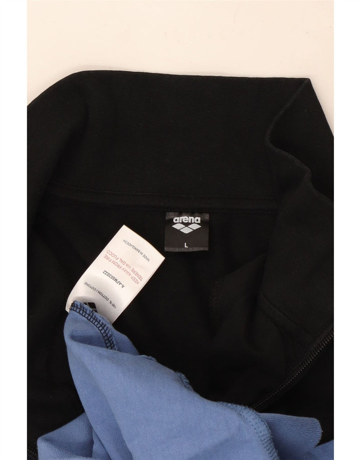 Giacca da ginnastica da uomo Arena di grandi dimensioni in cotone color block blu