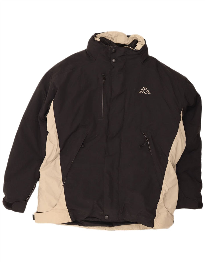 Giacca a vento da uomo vestibilità ampia KAPPA UK 40 Large Black Colourblock