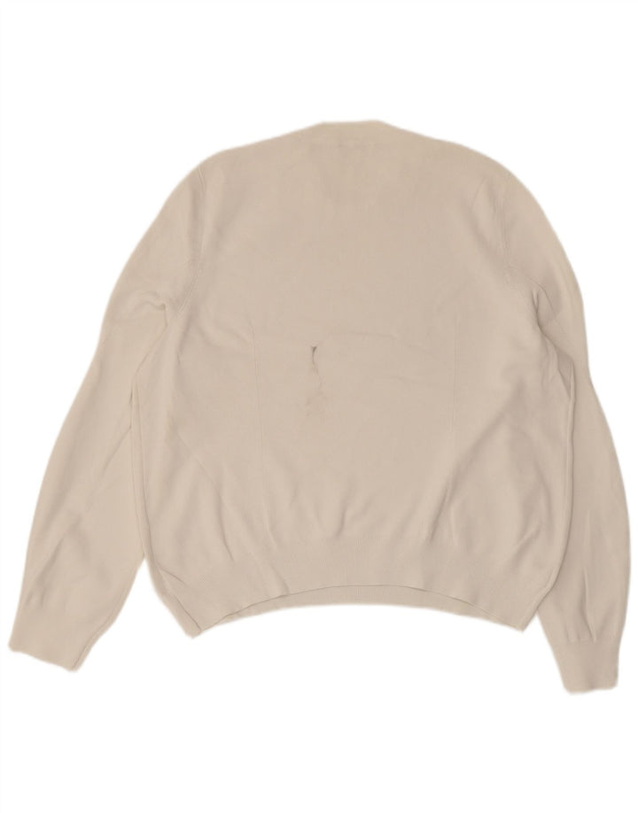 Maglione maglione girocollo da donna Cos UK 14 Viscosa bianca media