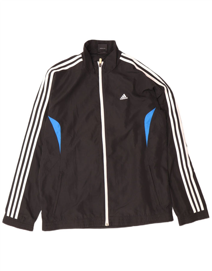 Giacca da tuta da uomo Adidas UK 40/42 Medium Nero Poliestere