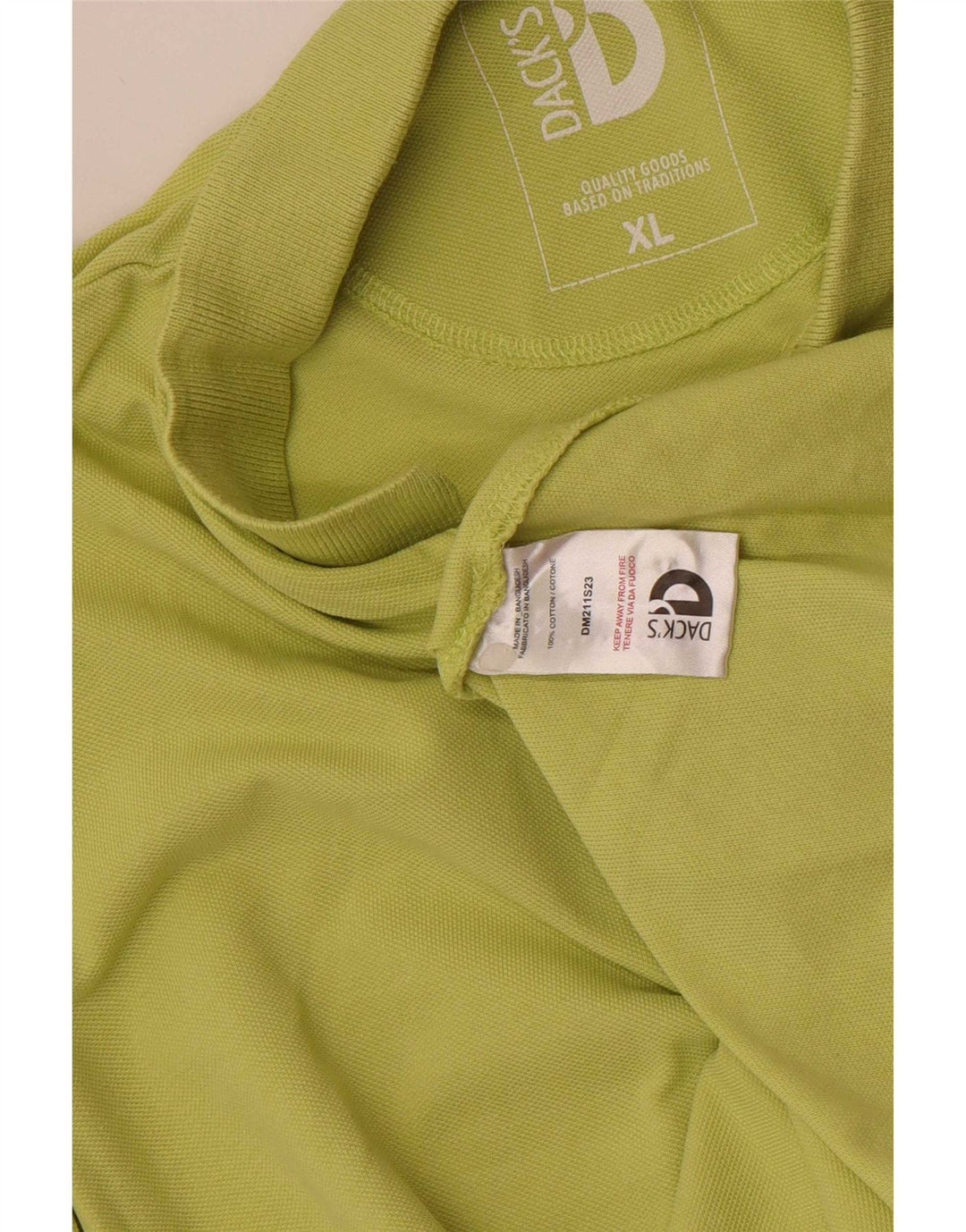 Polo da uomo Dack XL in cotone verde