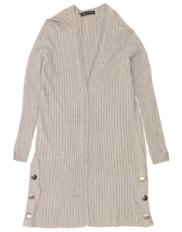 Maglione cardigan lungo da donna Marks & Spencer UK 14 Grigio medio