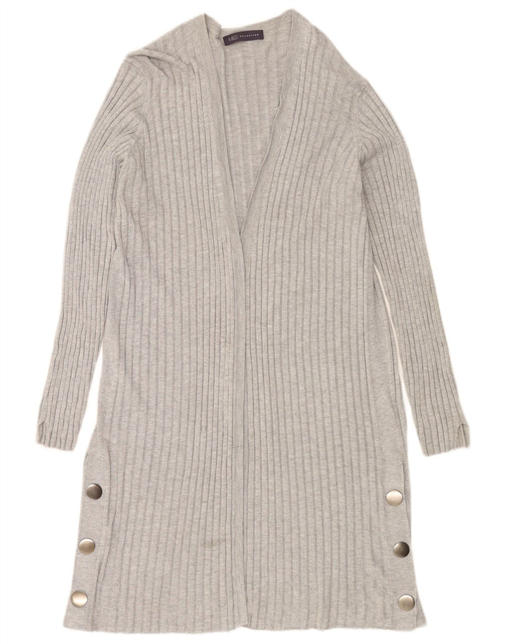 Maglione cardigan lungo da donna Marks & Spencer UK 14 Grigio medio