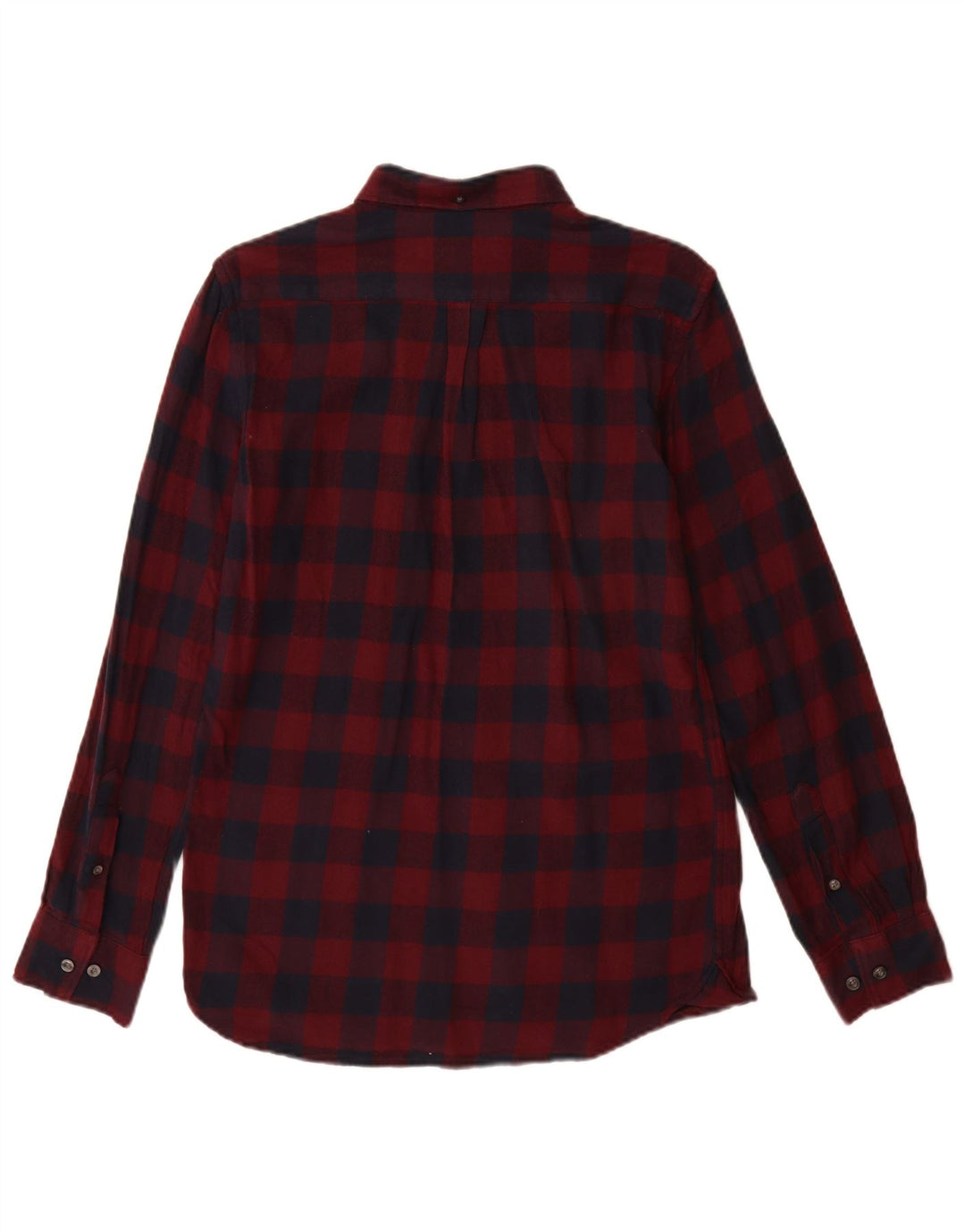 Camicia da uomo in flanella French Connection piccola in cotone a quadri bordeaux