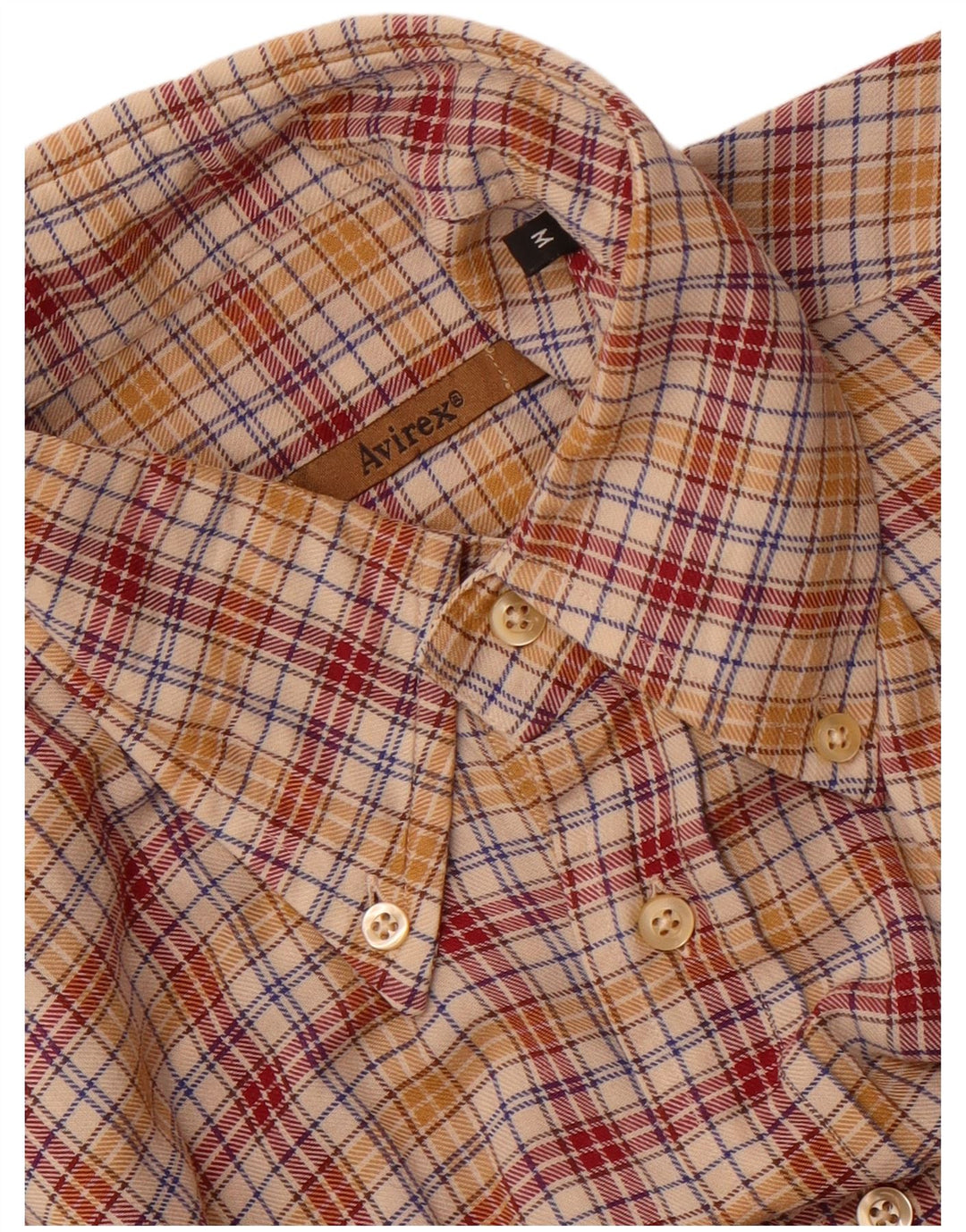 Camicia in flanella da uomo Avirex a quadri multicolore medio