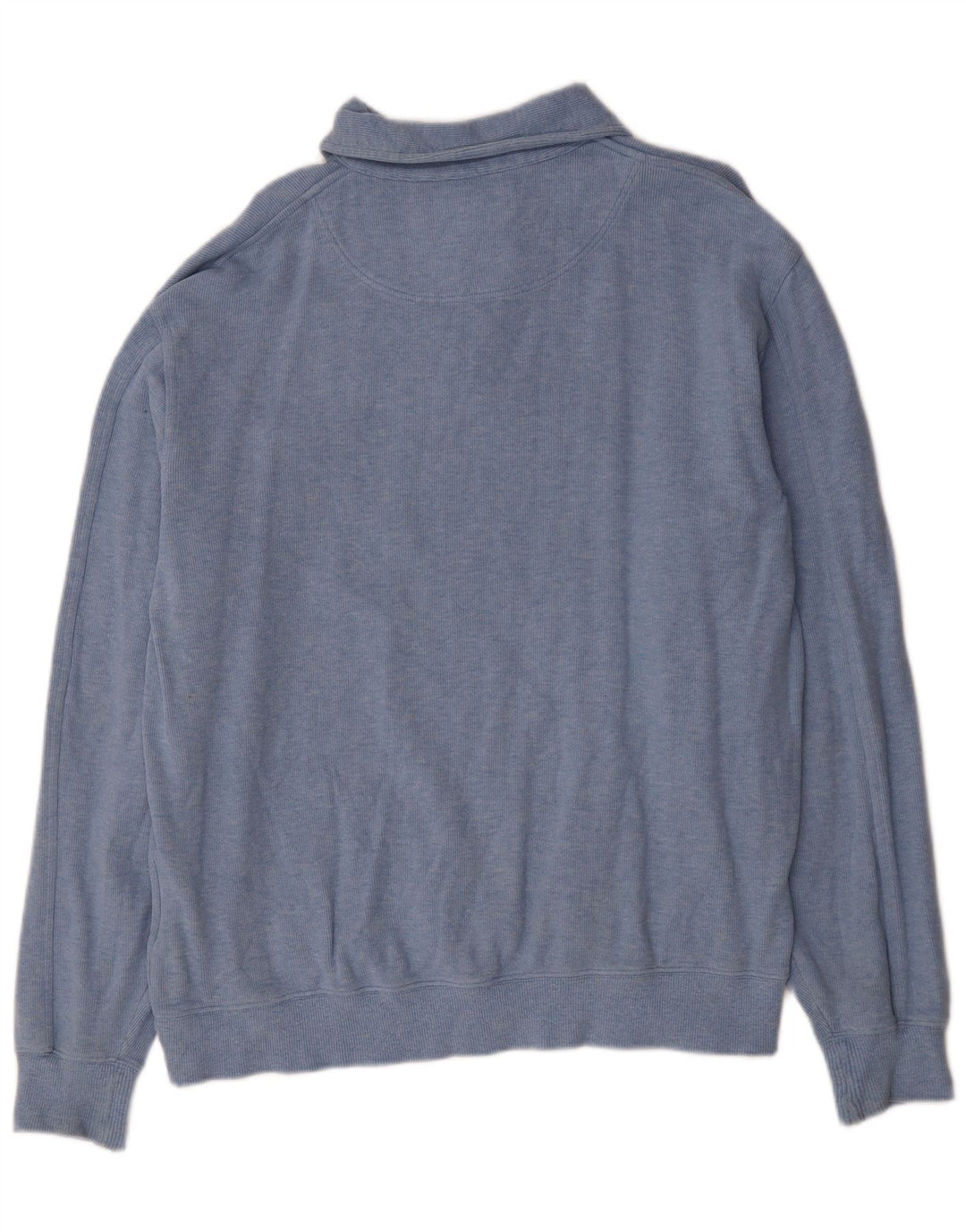 GANT Mens Polo Neck Sweatshirt Jumper XL Blue Cotton