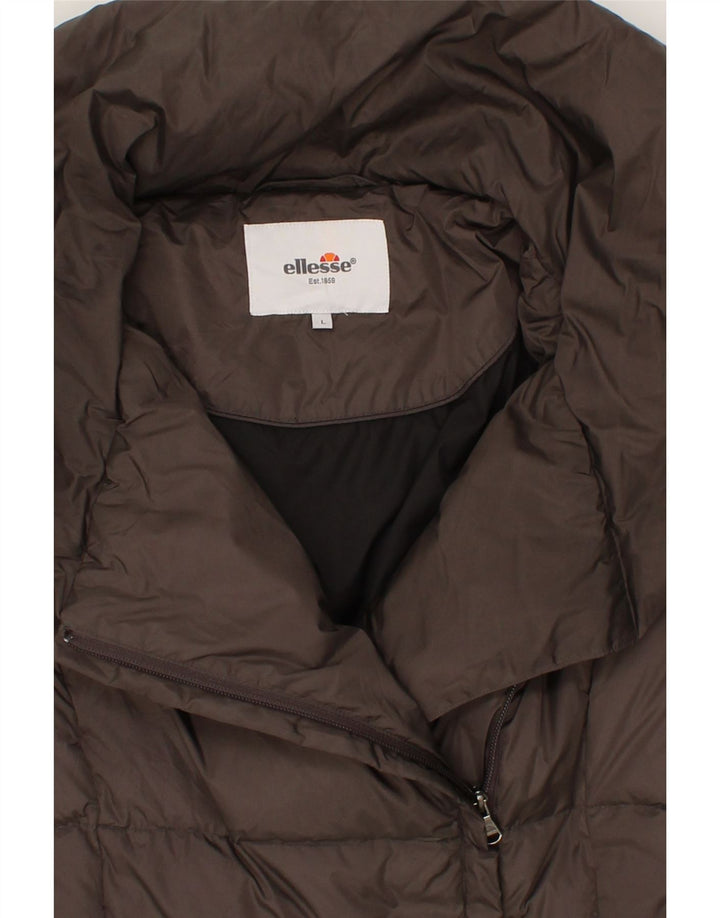 ELLESSE Womens Padded Jacket UK 14 Large Grey Nylon Vintage Ellesse and Second-Hand Ellesse from Messina Hembry 