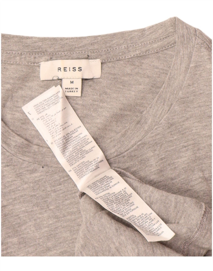 T-shirt da donna REISS Top UK 14 cotone grigio medio