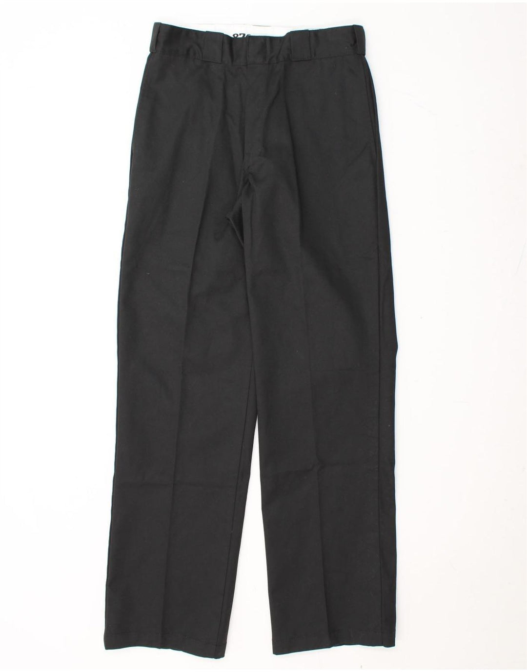 DICKIES Pantaloni chino dritti da uomo 874 dalla vestibilità originale W31 L32 cotone nero