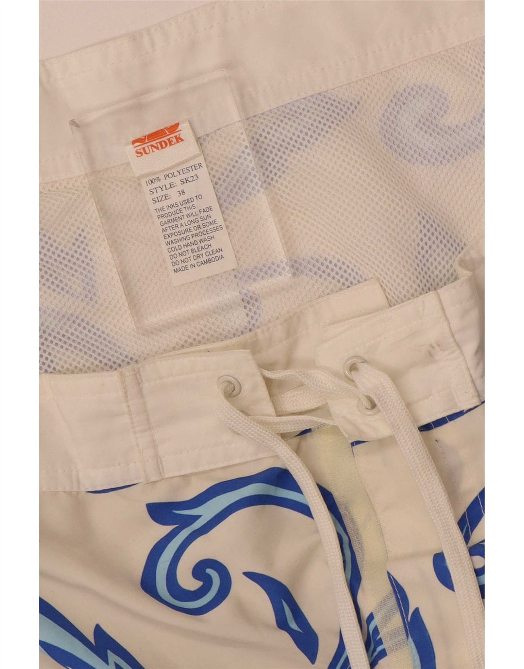 Pantaloncini da bagno da uomo Sundek XL poliestere floreale bianco