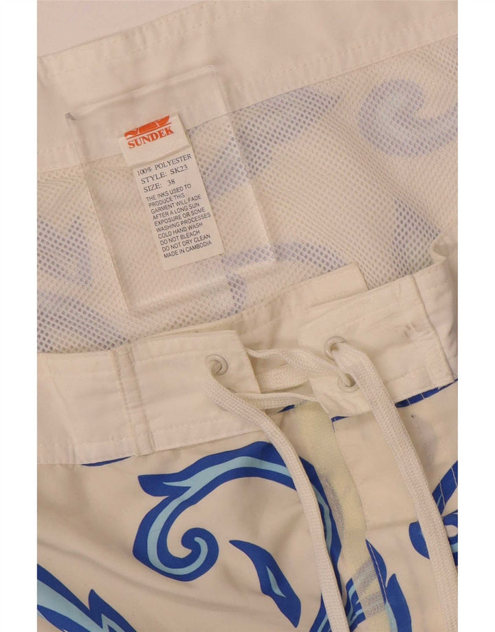 Pantaloncini da bagno da uomo Sundek XL poliestere floreale bianco