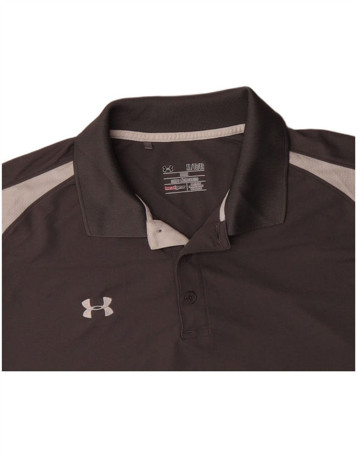 Polo da uomo UNDER ARMOUR Heat Gear XL in poliestere color block grigio