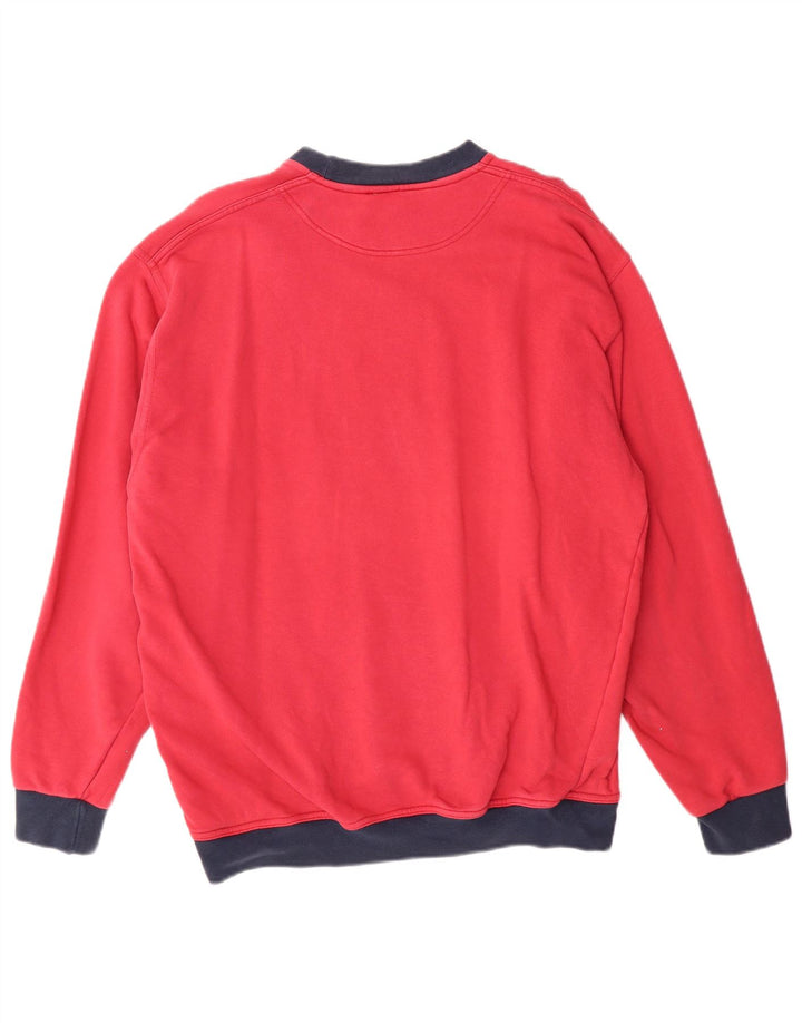 Felpa Trussardi Uomo Maglione Large Rosa Colorblock Cotone