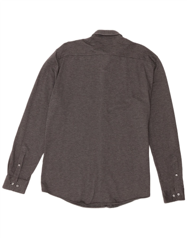 Camicia Hugo Boss da uomo slim fit 2XL pied de poule nera